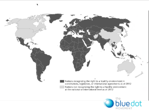 Blue Dot - World Map - Right to Environment