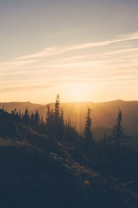 Sunrise on the Rocky slope